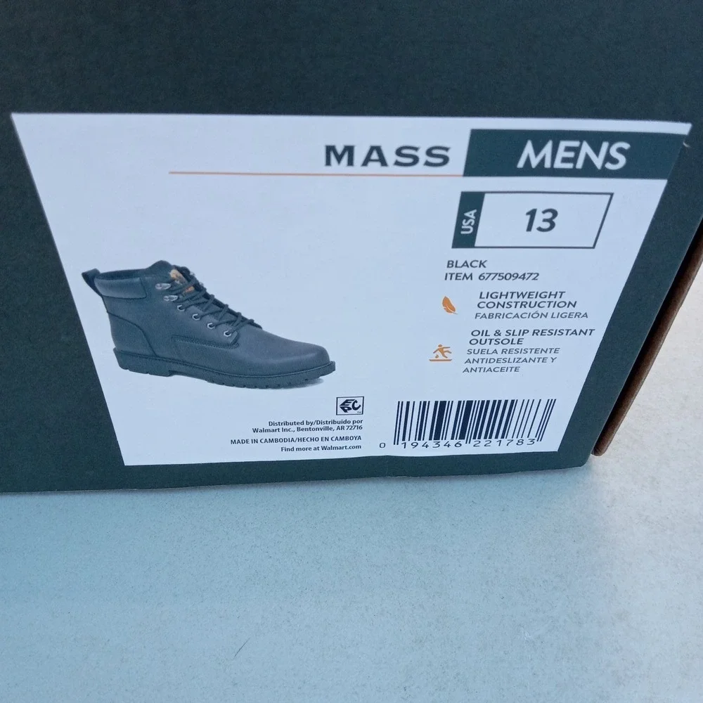 Brahma Men's Mass Soft Toe Work Boots Size 13‎ Black Oil & Slip Resistant Sole